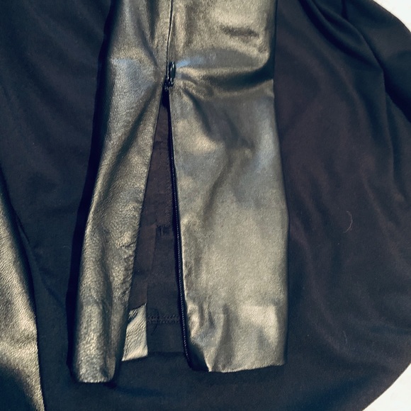 Milly Lamb Leather Scoop Neck Top - Picture 6 of 6